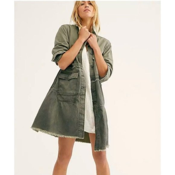 Free People Jackets & Blazers - Free People Forever Free Tiered Longline Jacket